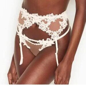 Victoria's Secret "Dream Angels" lace applique Garter Belt